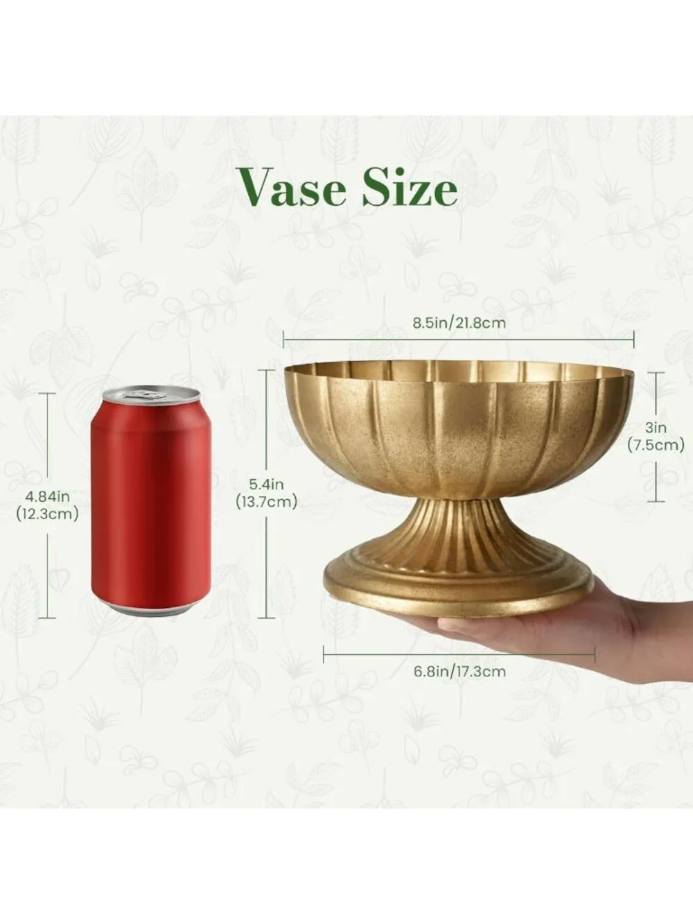 Elegant Vintage Gold Compote Vases for Wedding Centerpieces - 8.5